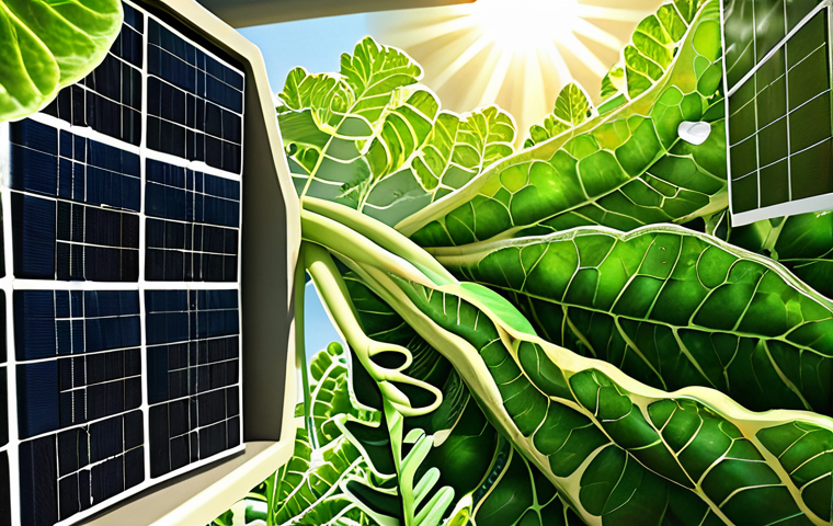 **

> Plant energy factory. Depict photosynthesis: Sunlight, water, and carbon dioxide being used by a plant to create sugars and release oxygen. Highlight the chloroplasts acting as solar panels.

**