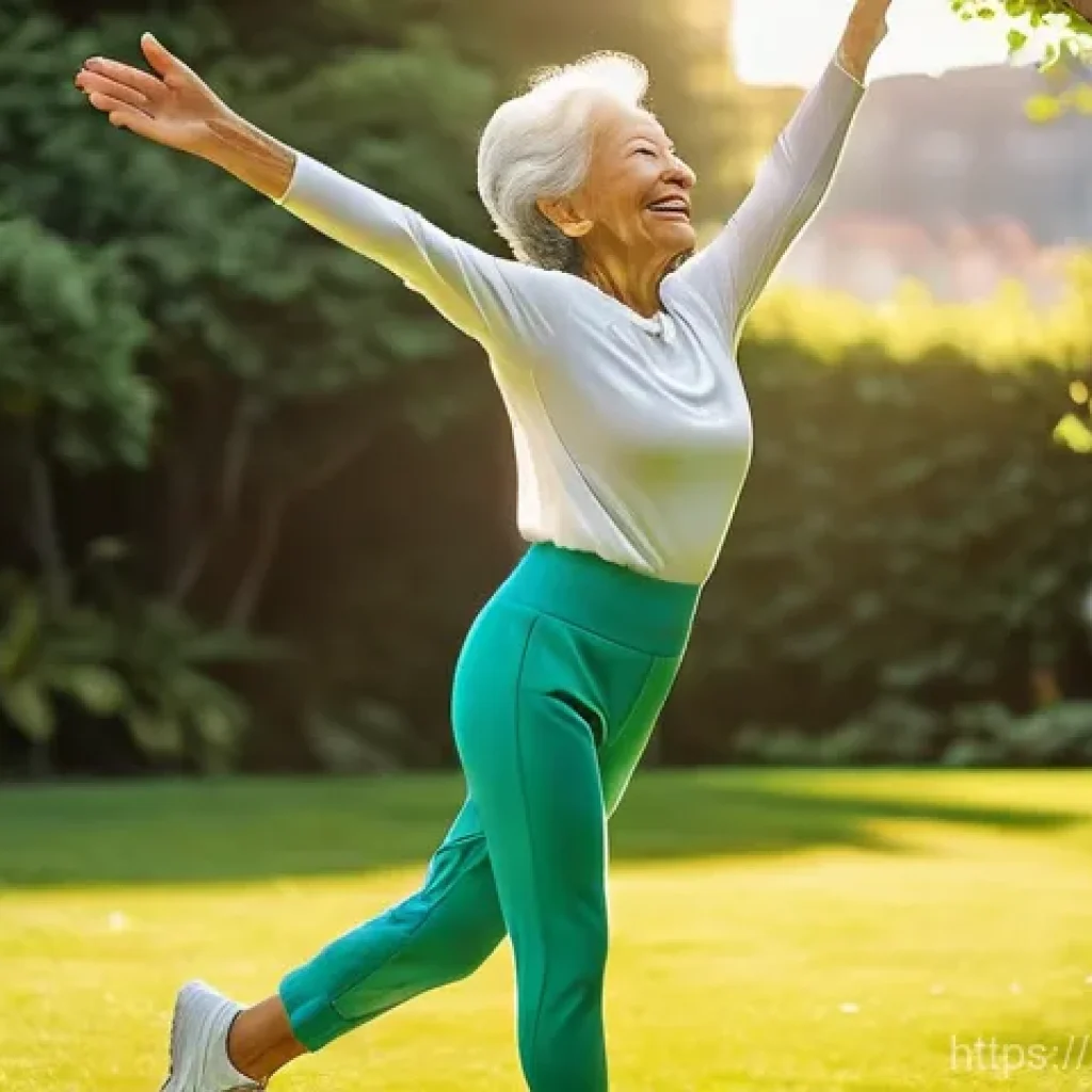 파킨슨병과 도파민 - **Dopamine and the Joy of Movement:**
"A vibrant, elderly woman, dressed in stylish yet comforta...