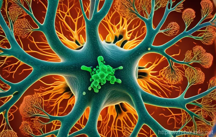 알츠하이머병 기전 - **Prompt:** A conceptual, abstract illustration of a human brain, rendered with a translucent qualit... 알츠하이머병 기전 - **Prompt:** A conceptual, abstract illustration of a human brain, rendered with a translucent qualit...