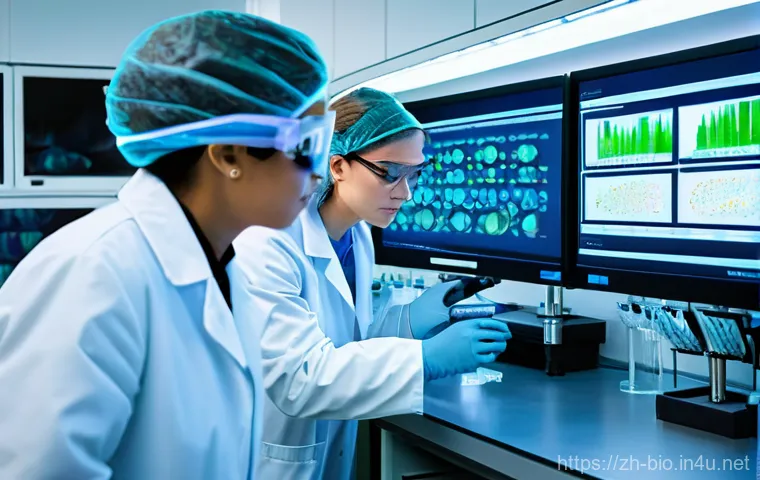 유전자변형작물 GMO  안전성 - **Prompt 1: Scientific Rigor and Safety Assessment**
    "A clean, brightly lit, state-of-the-art bi...