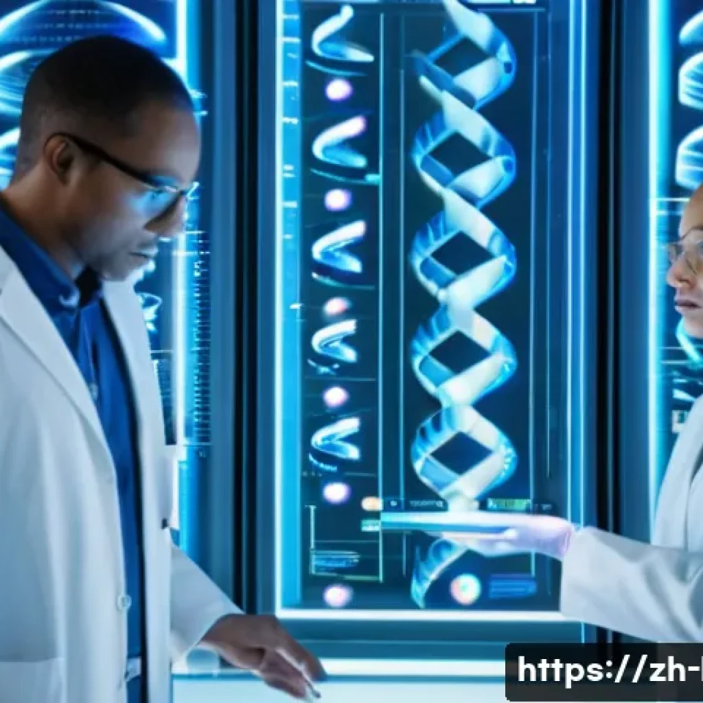 CRISPR Cas9 - **Prompt 1: The Precision of Gene Editing in a Futuristic Lab**
"A clean, brightly lit, futurist...