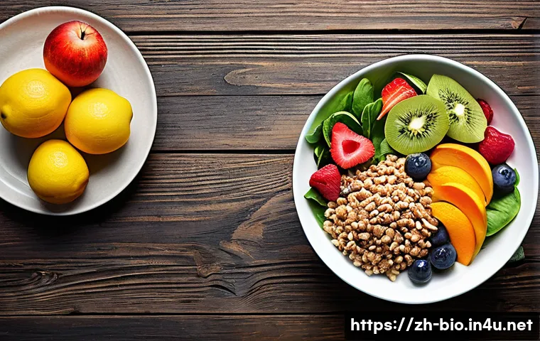 호흡과 에너지 대사 - **Nutrition:** A beautifully arranged, healthy meal (e.g., a colorful salad with lean protein, whole...